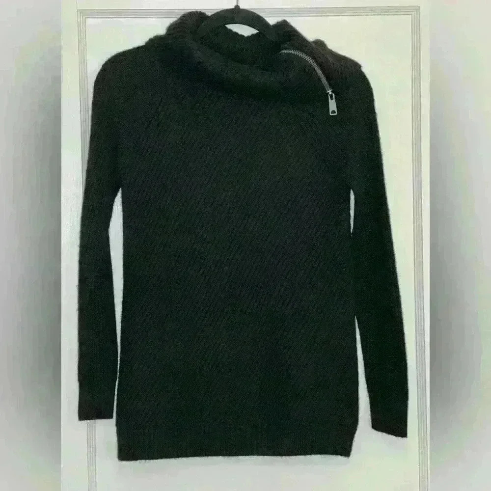 Talbots Split Neck Cotton Blend Sweater Small